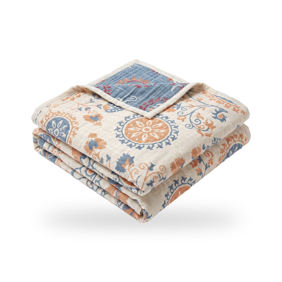 Suzani Medallion Reversible Organic Cotton Blanket