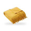 Soft Knit Acrylic Throw Blanket with Tassels