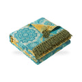 Turquoise Mandala Lightweight Four-Season Cotton Blanket