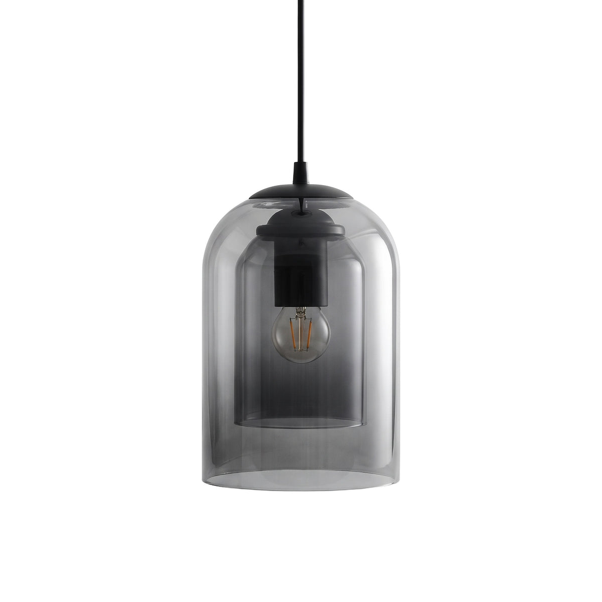 Double-Layer Glass Bell Pendant Light