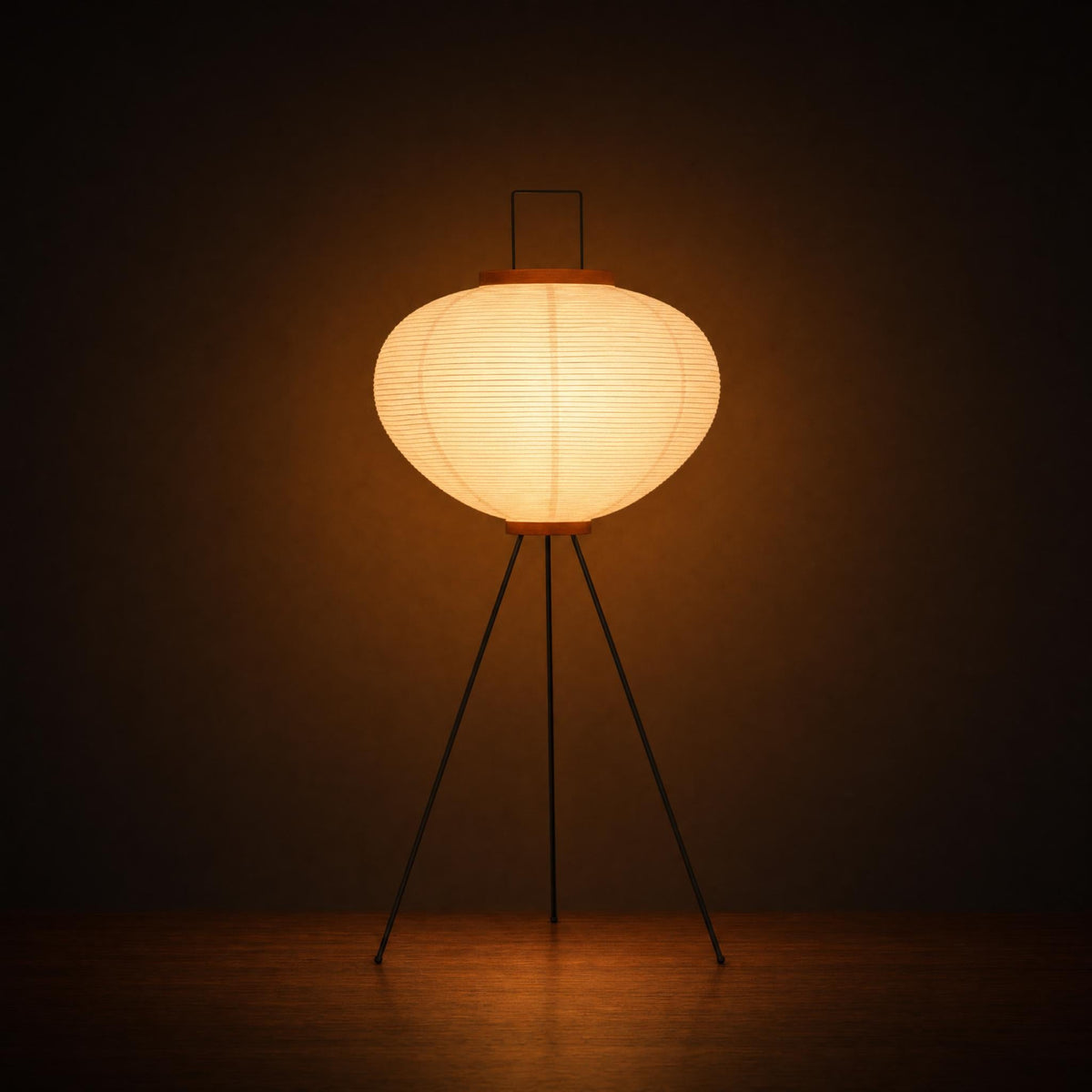 Rice Paper Tripod Floor Lamp