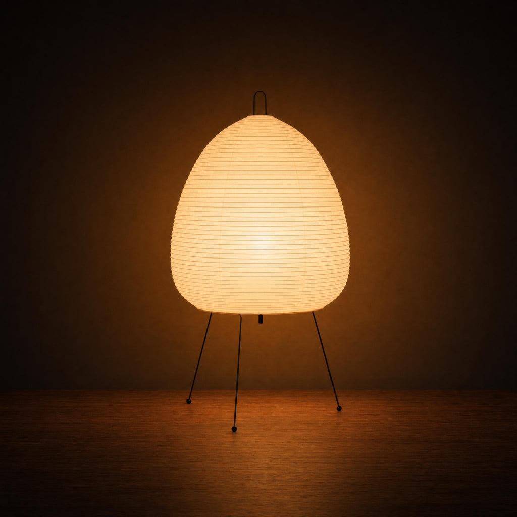 Slim Oval Rice Paper Table Lamp