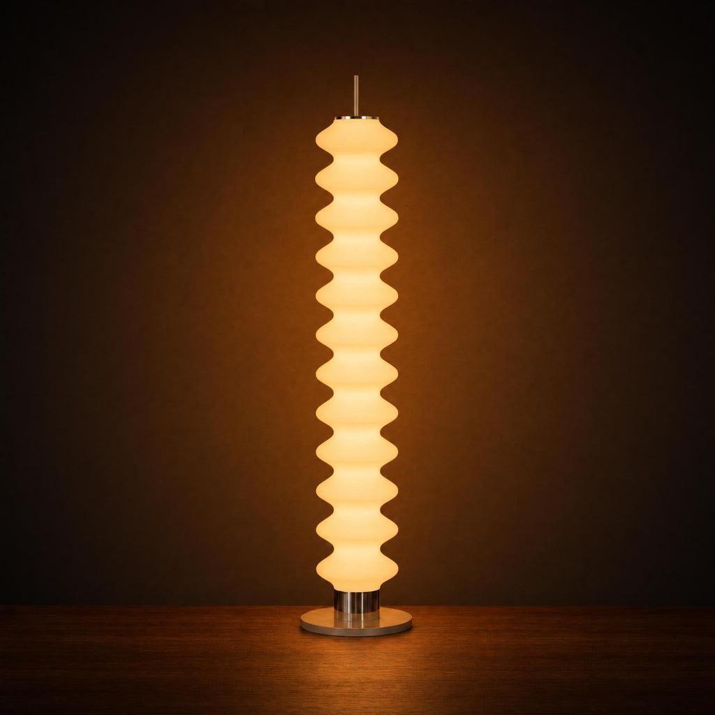 Tall Stacked Opal Gourd Floor Lamp