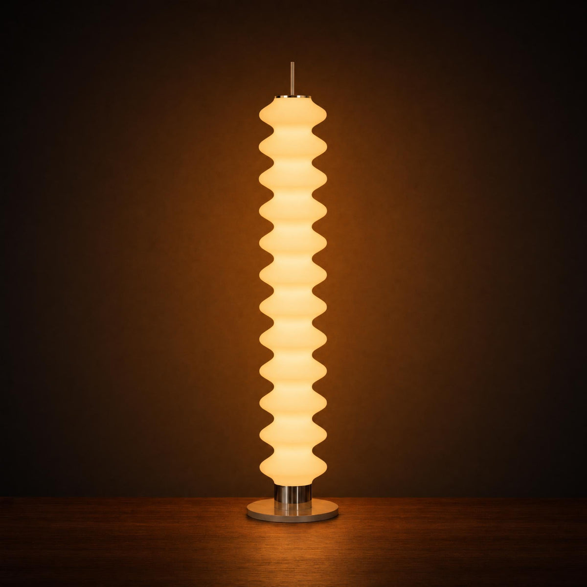 Tall Stacked Opal Gourd Floor Lamp