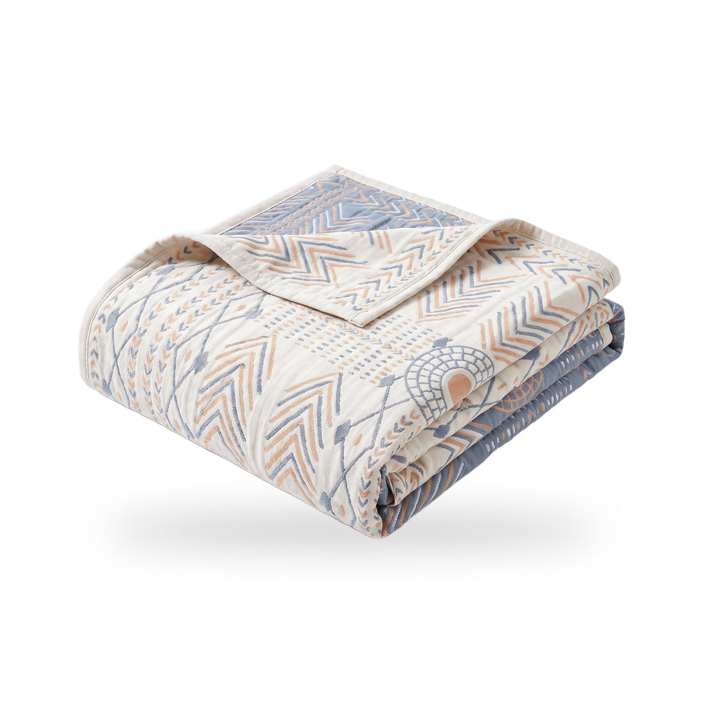 Sunburst & Arrow Reversible Cotton Throw Blanket