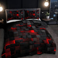 Neon 3D Grid Duvet Cover Set