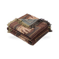 Ornamental Elephant Cotton Gauze Blanket with Tassels