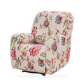 Floral Print Stretch Recliner Cover with Two Pockets