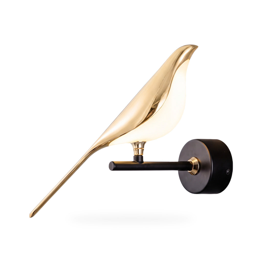 Gold Bird LED Plug-In Wall Sconce
