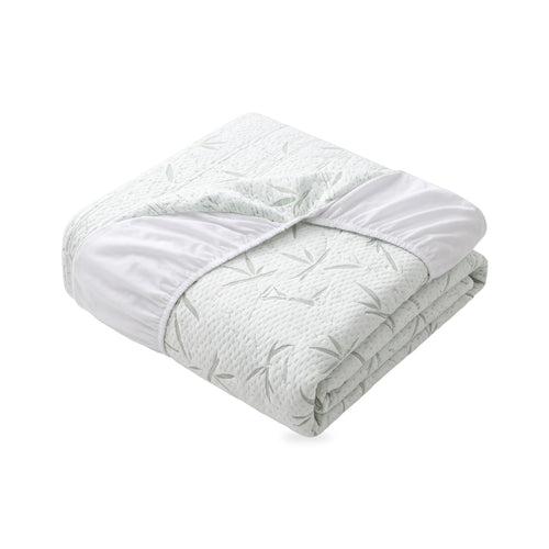 Bamboo Leaf Quilted Cooling Fitted Sheet