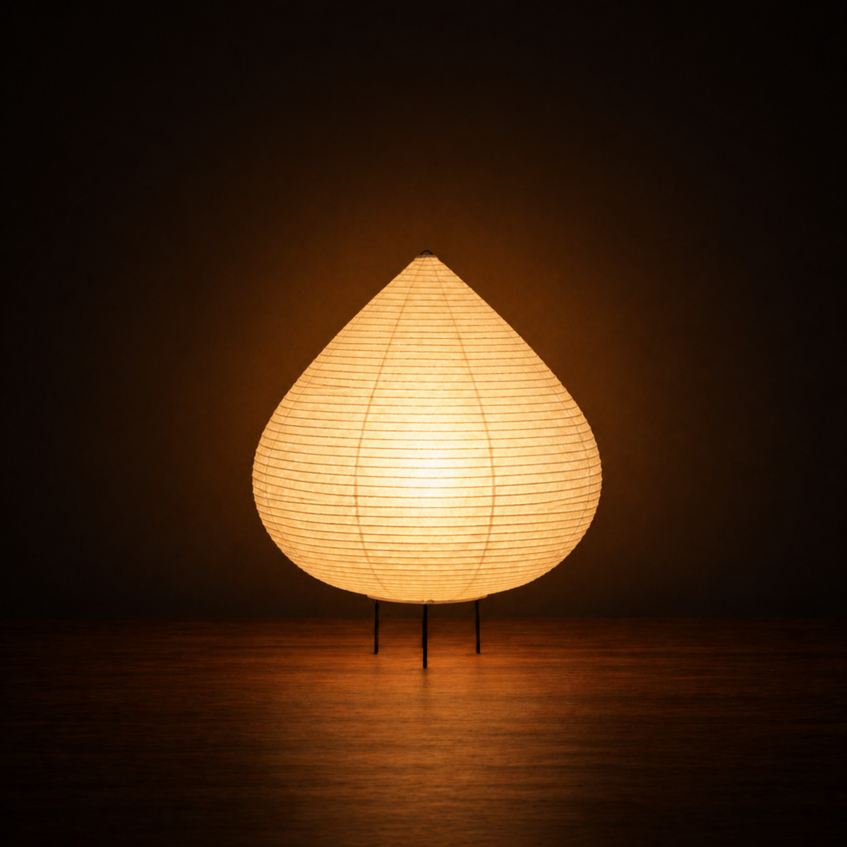 Round Rice Paper Lantern Table Lamp