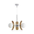 Opal Globe Sputnik Chandelier with Acrylic Petals