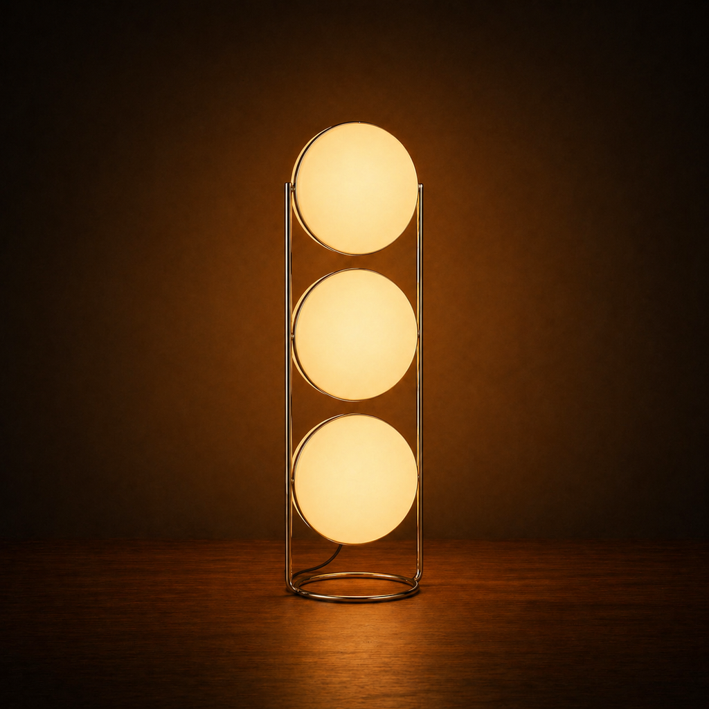 Triple Opal Globe Chrome Floor Lamp