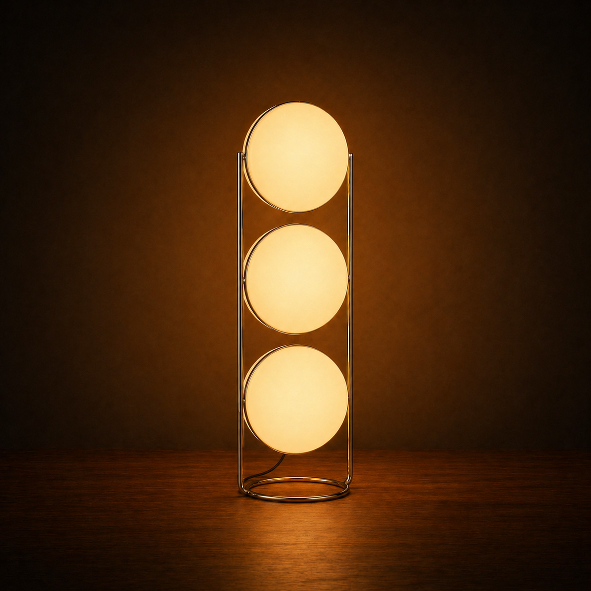 Triple Opal Globe Chrome Floor Lamp