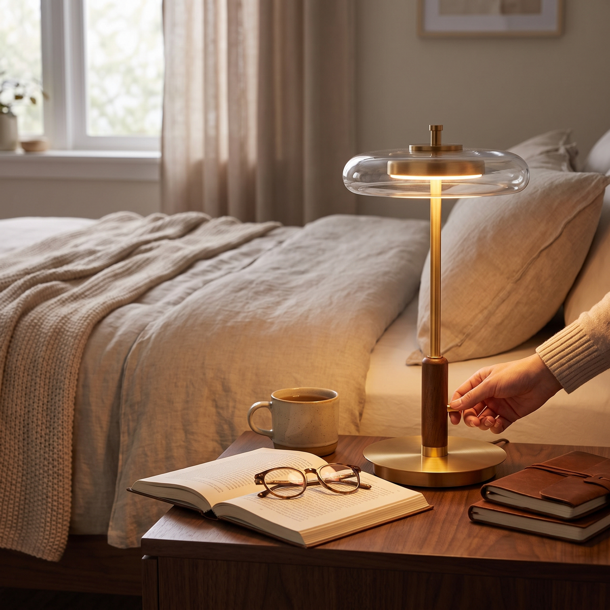 Wren lamp in a lived-in home setting