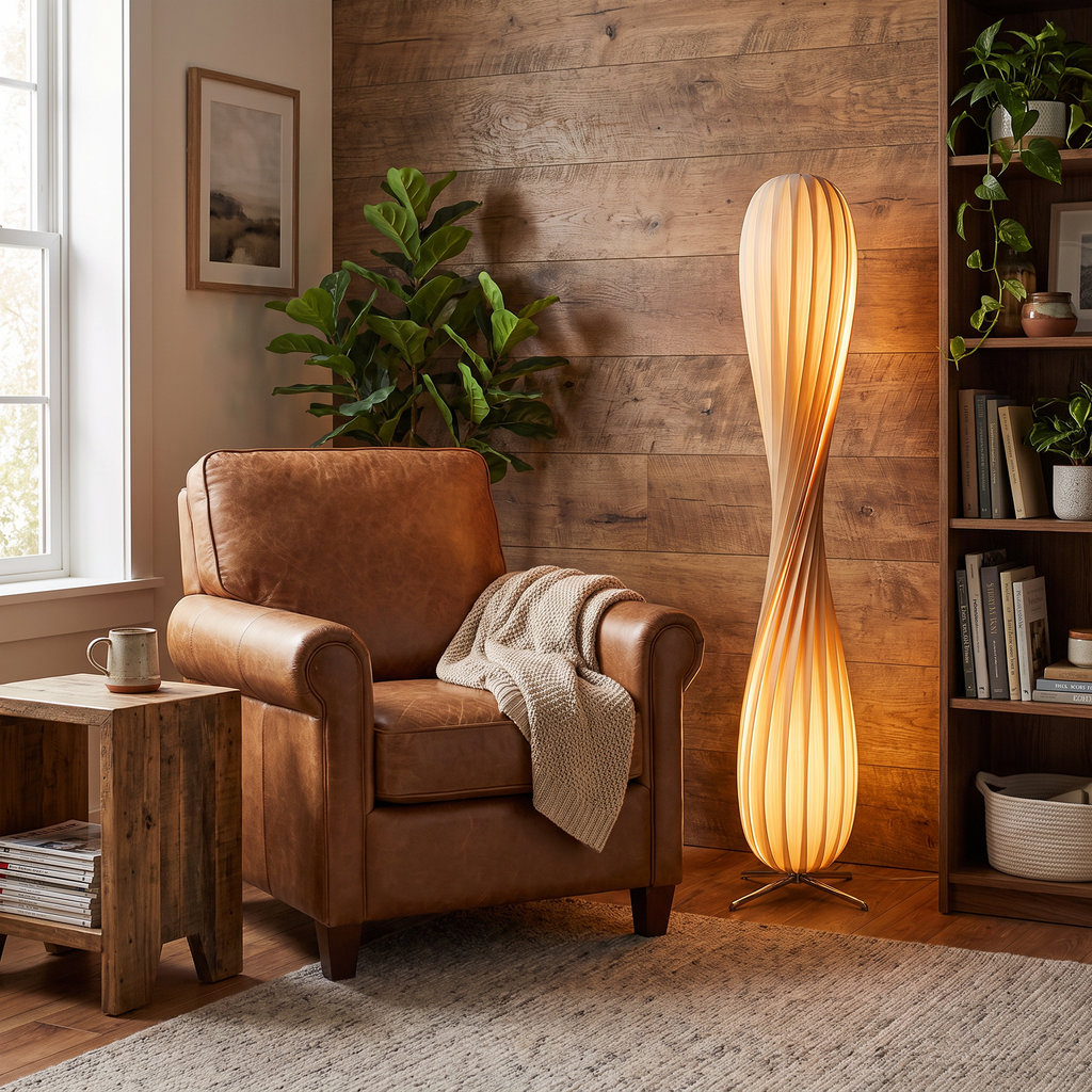 Aven floor lamp shown in room context