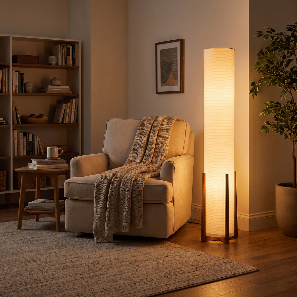 Aspen floor lamp shown in room context