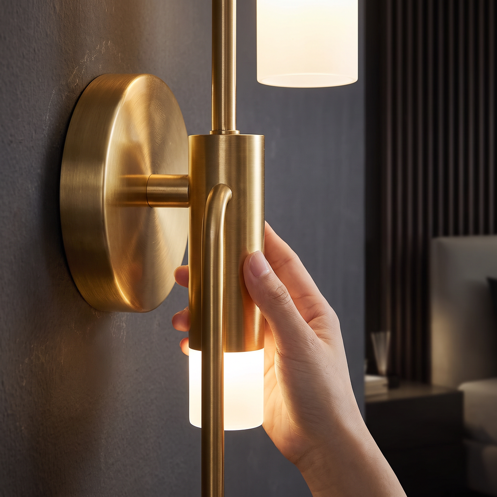 Close-up of gold finish