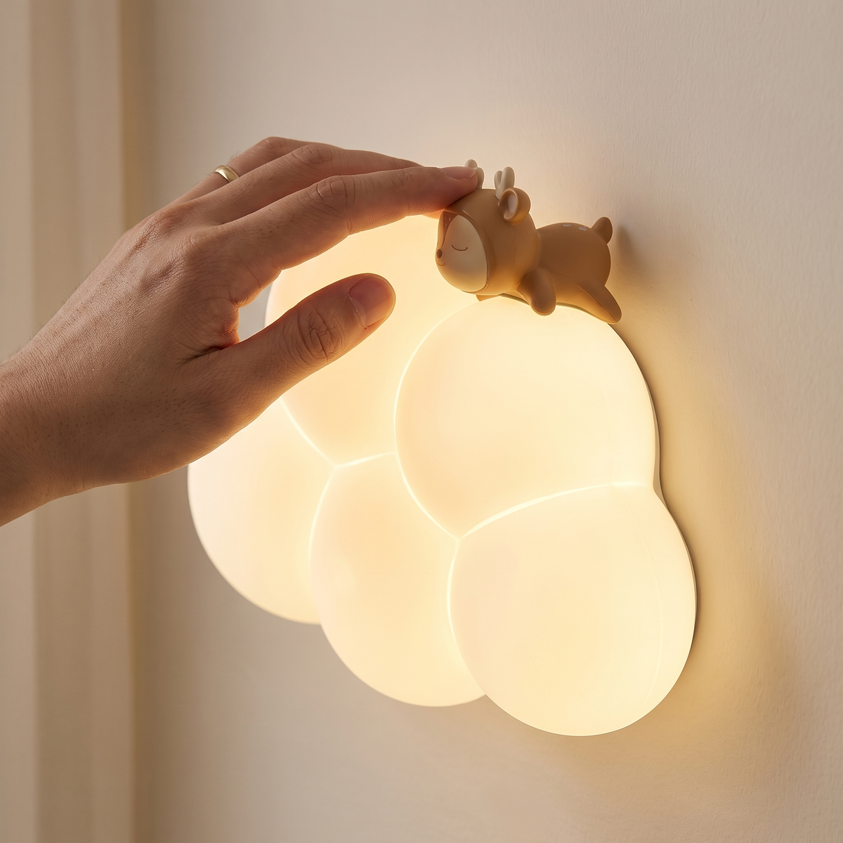 Close-up of cloud lamp details