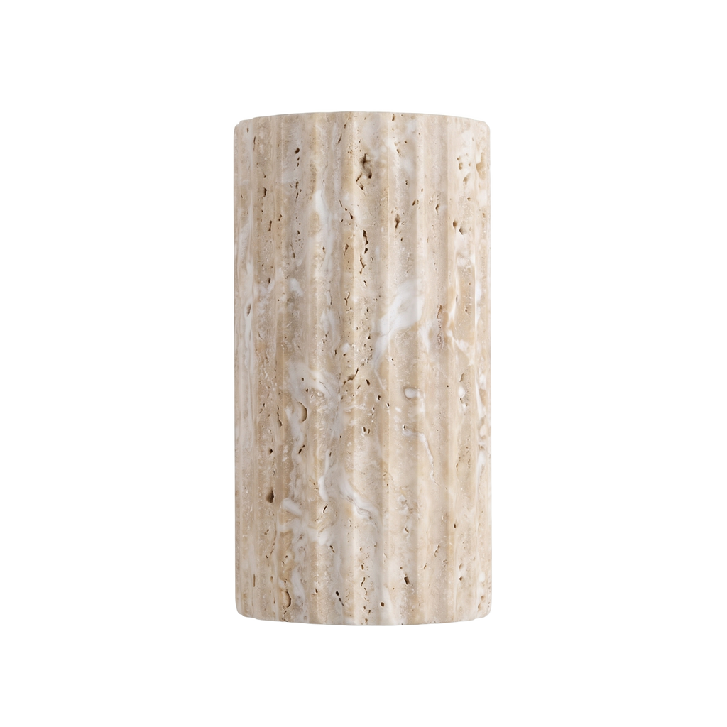 Natural stone LED wall sconce