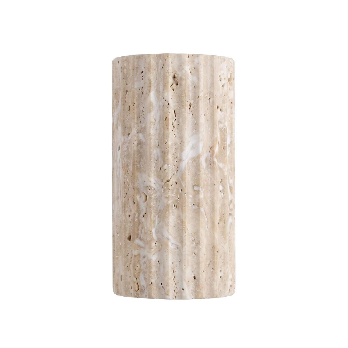 Natural stone LED wall sconce