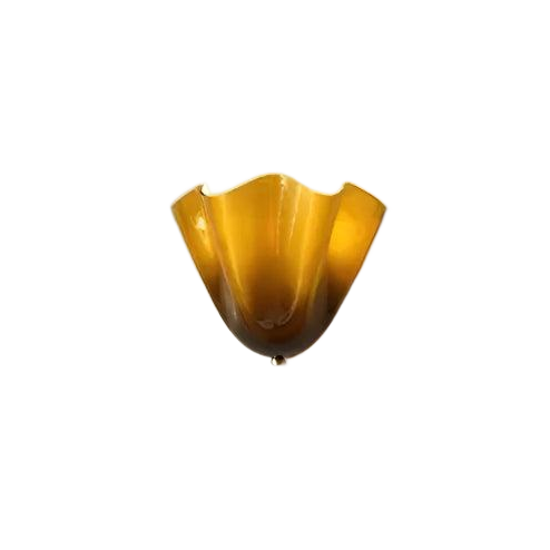Curved petal glass wall sconce