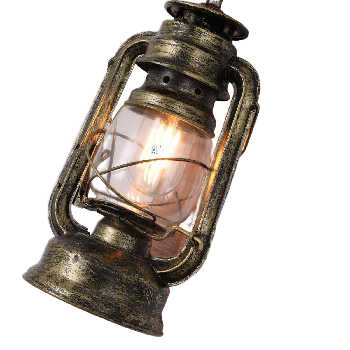 Rustic lantern wall sconce