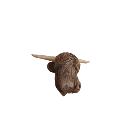 Rustic Highland Cow Head Wall Decor