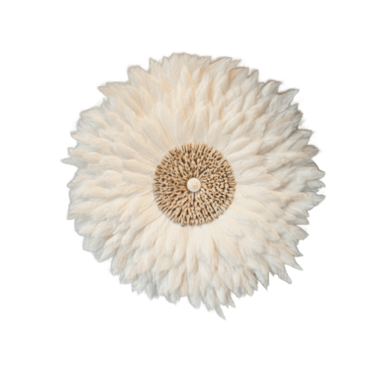 White Feather Juju Hat Wall Decor
