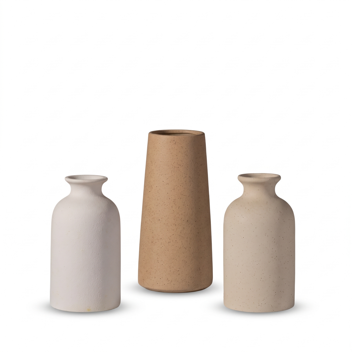 Tapered Speckled Clay Vase