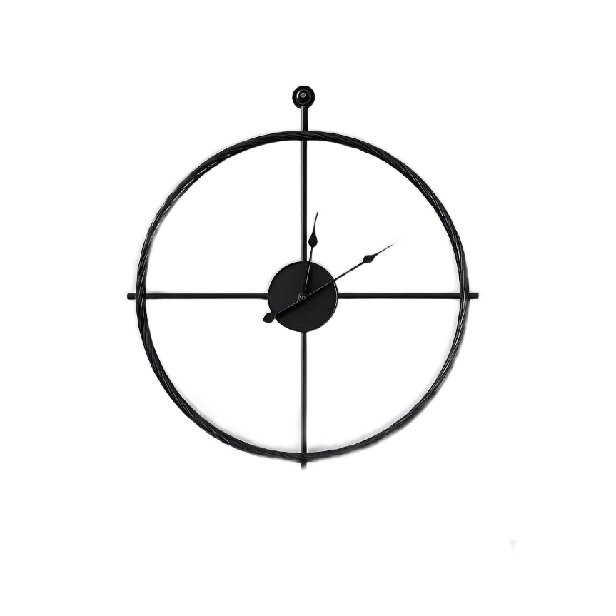 Oversized Open-Frame Silent Wall Clock
