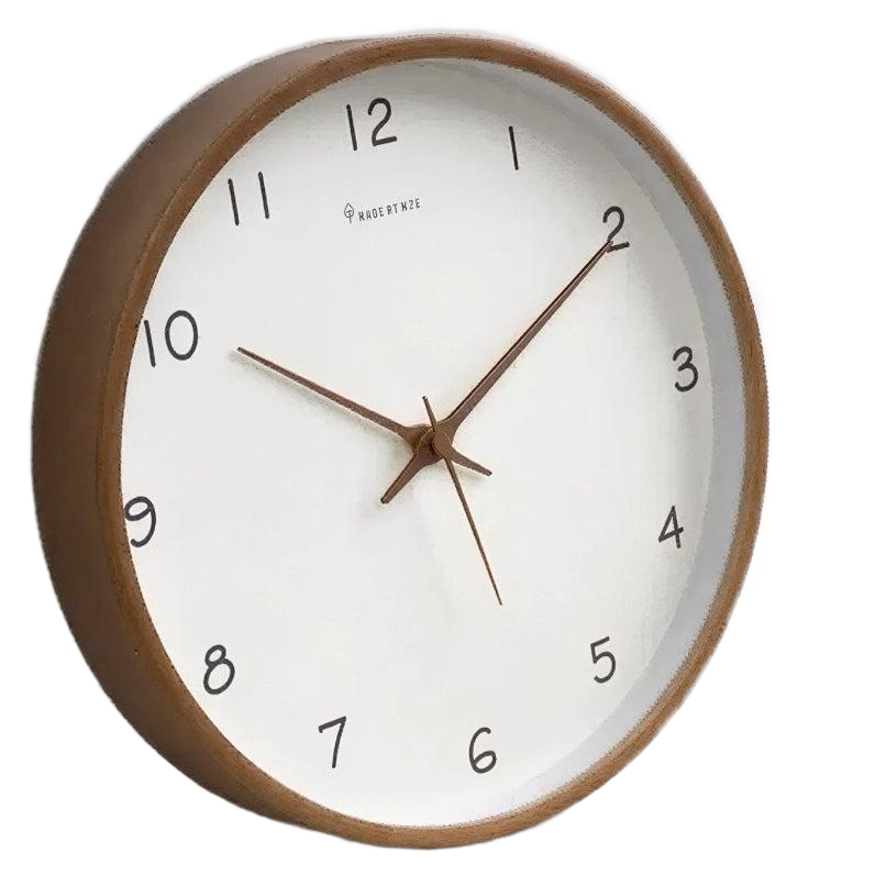 Solid Wood Silent Analog Wall Clock