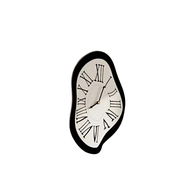 Melting Roman Numeral Wall Clock