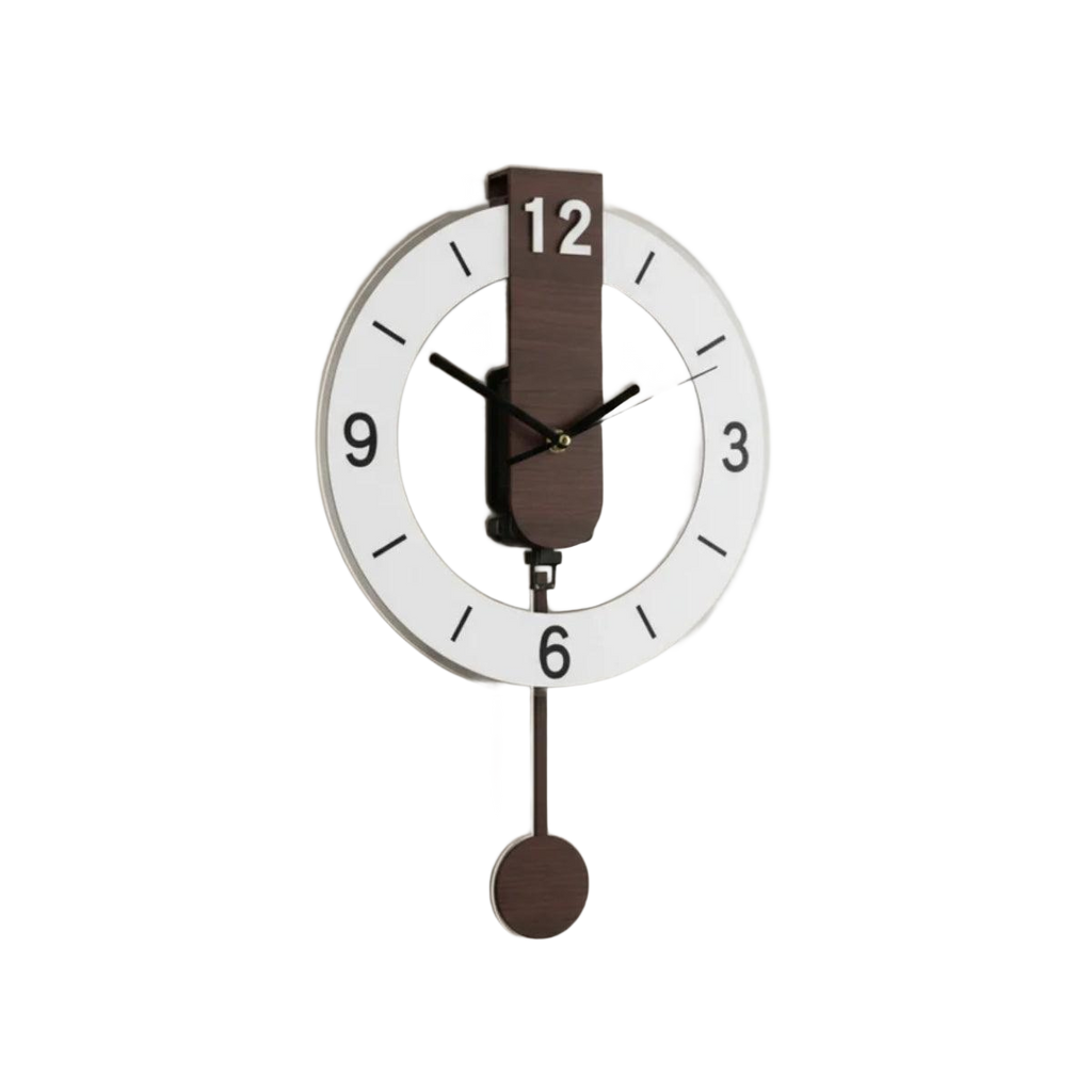 Mid-Century Silent Pendulum Wall Clock