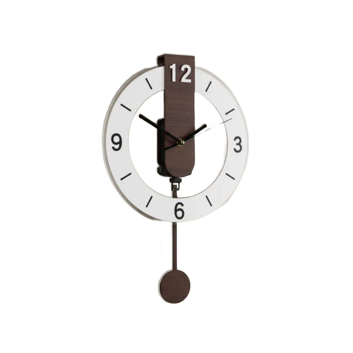 Mid-Century Silent Pendulum Wall Clock