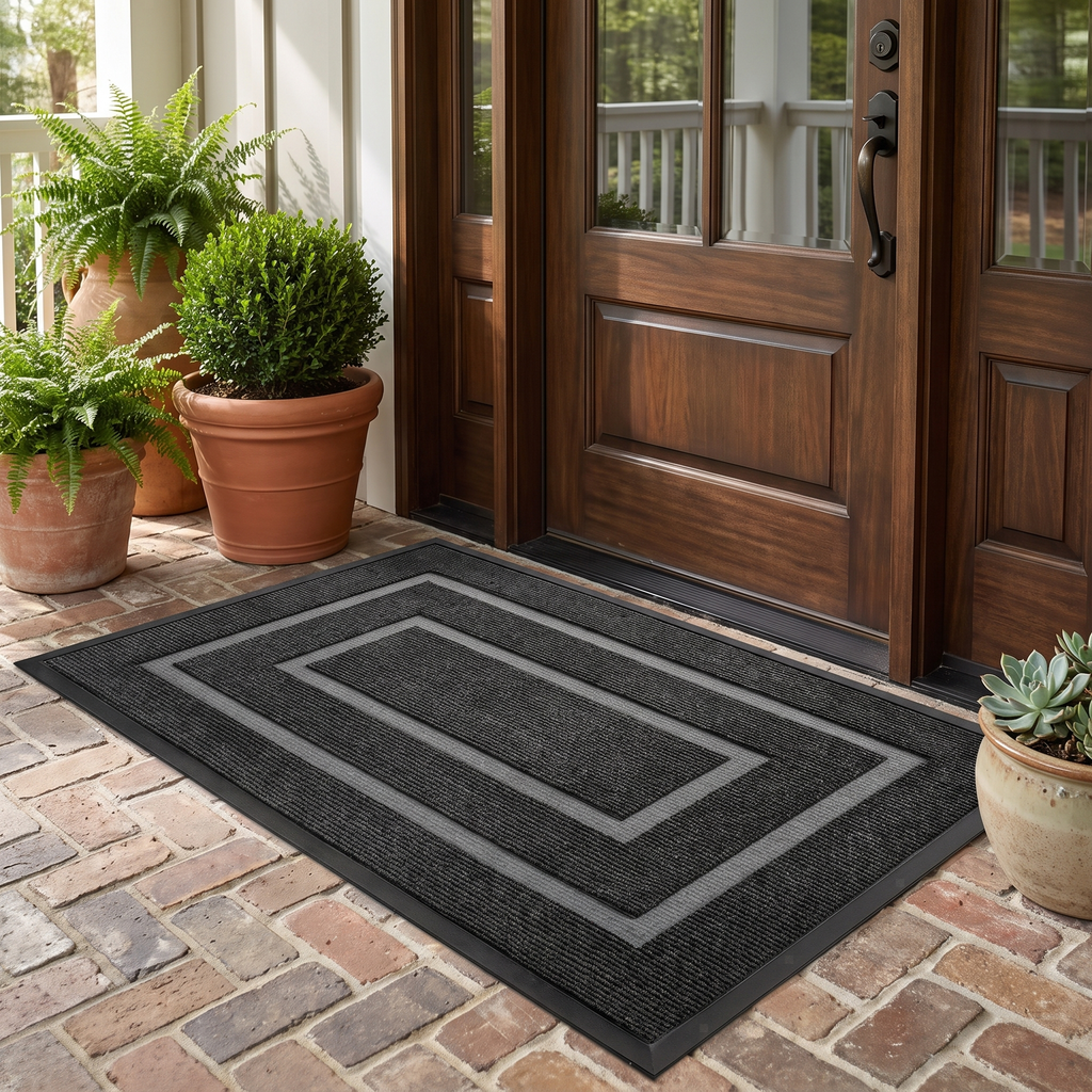 Dirt-Trapping Non-Slip Entry Mat in a living space