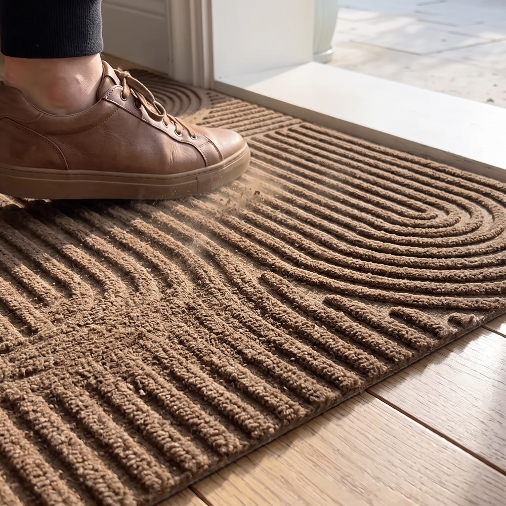 Curved Line Microfiber Door Mat detail