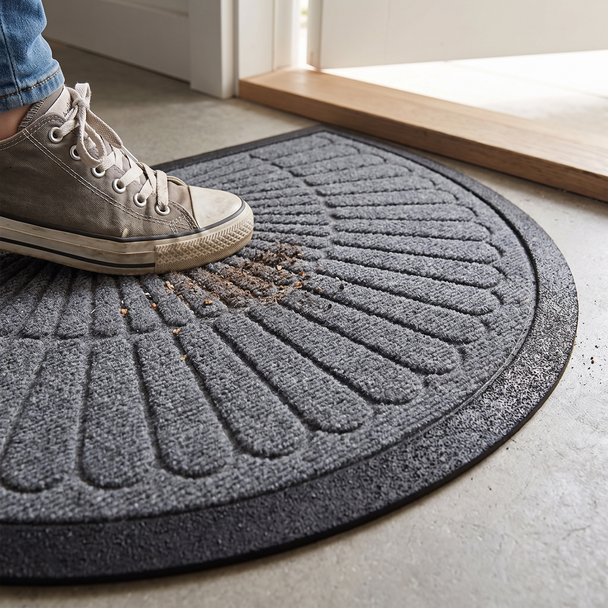 Half-Circle Welcome Door Mat detail