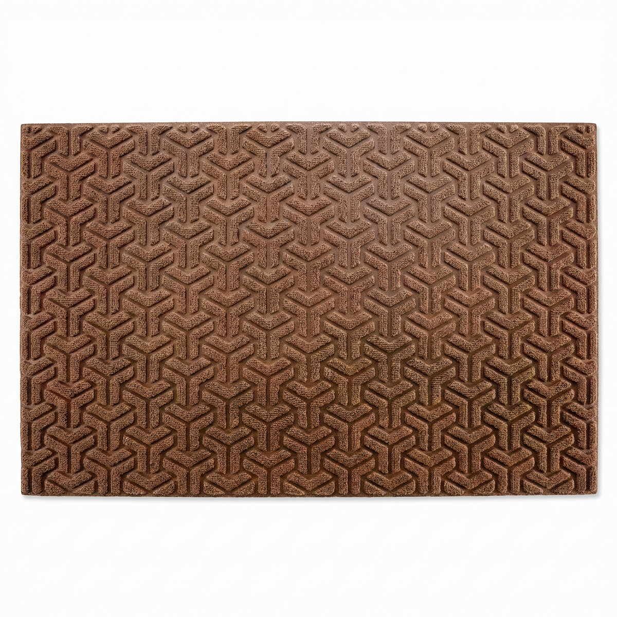 Geometric Rubber-Backed Entry Mat