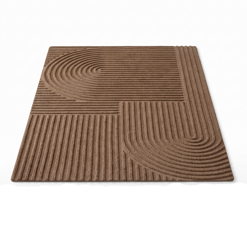 Curved Line Microfiber Door Mat