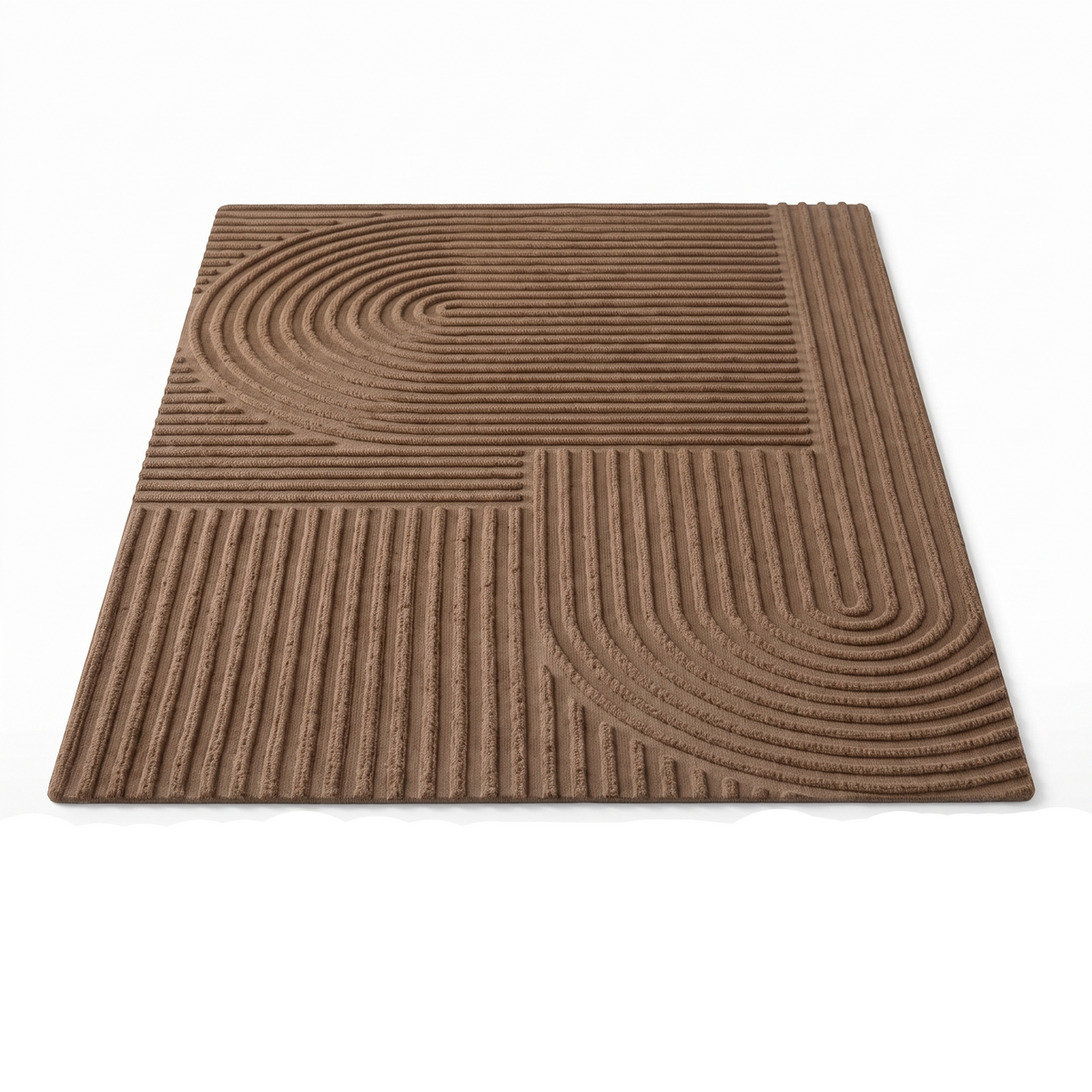 Curved Line Microfiber Door Mat