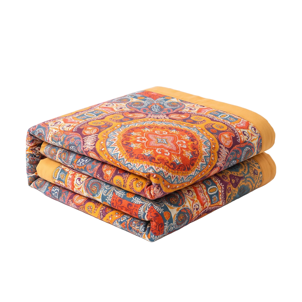 Sunrise Boho Reversible Cooling Cotton Blanket