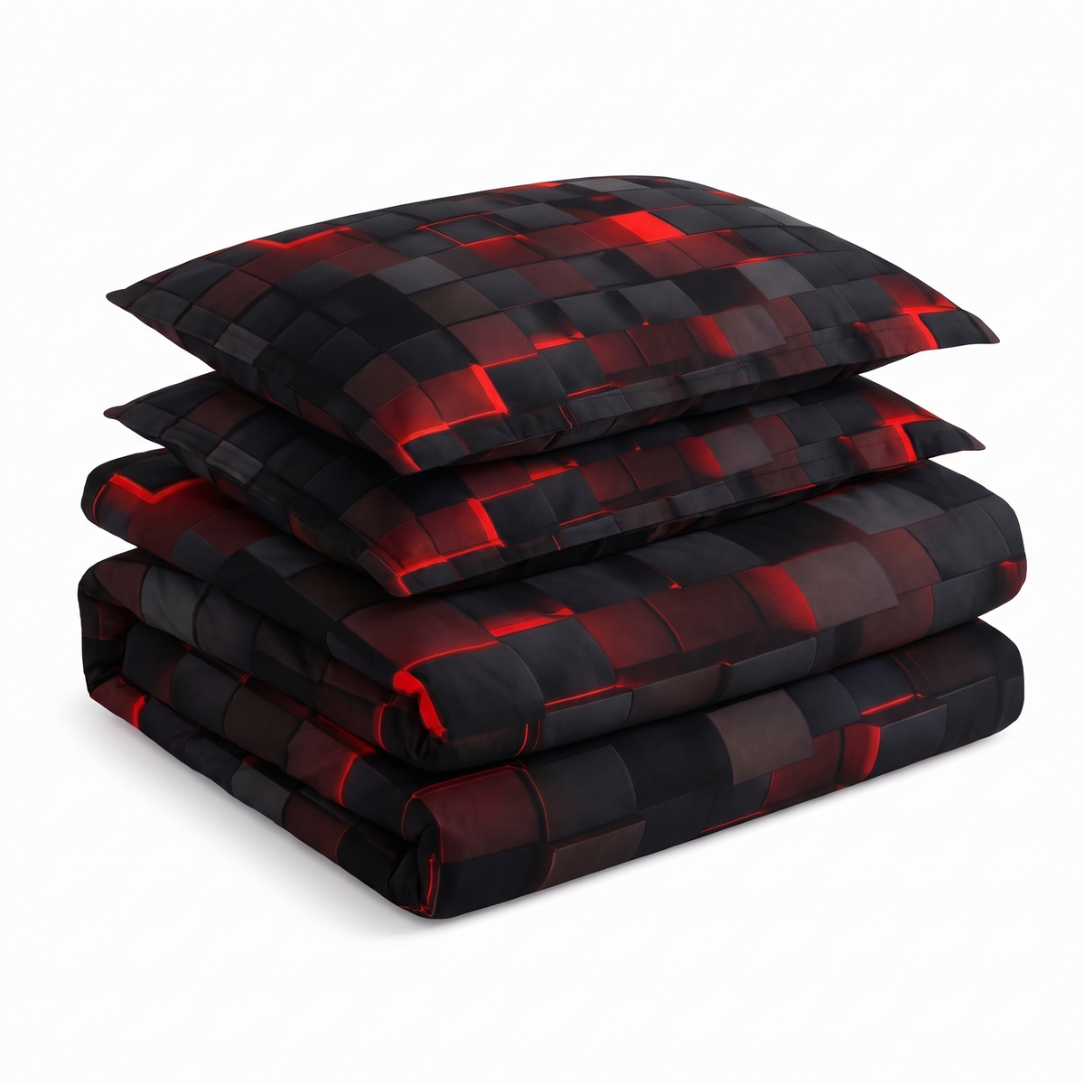 Neon 3D Grid Duvet Cover Set