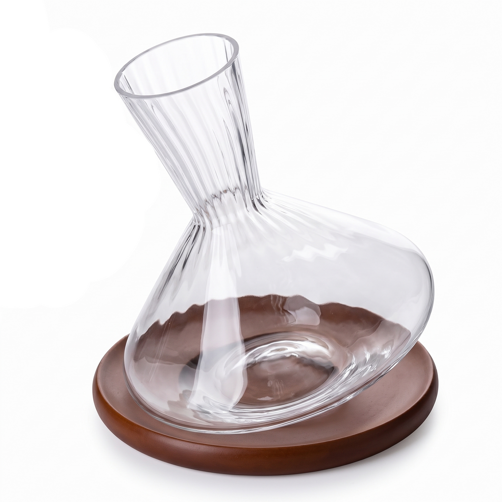 Gyroscopic Rotating Crystal Wine Decanter