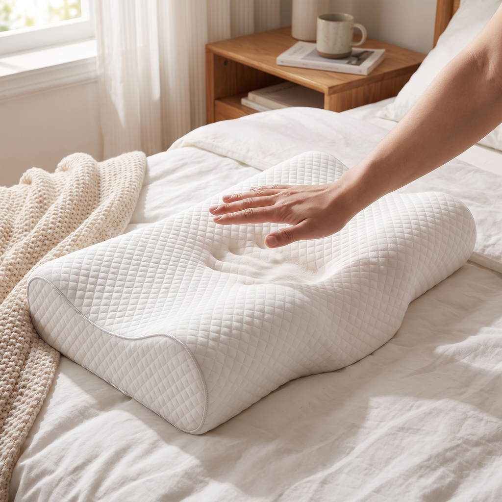 Slow-Rebound Memory Foam Contour Pillow – lifestyle 3