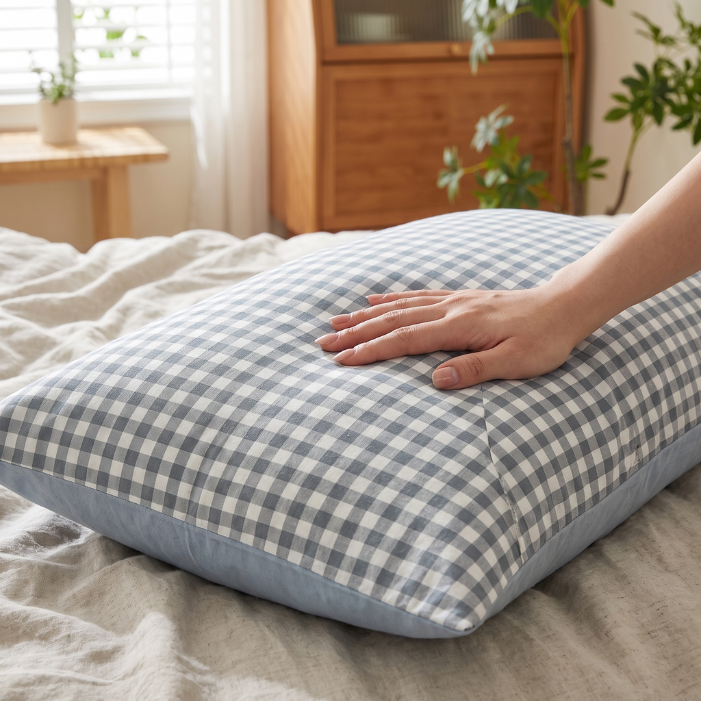 Gingham Check Envelope Pillowcase – lifestyle 3
