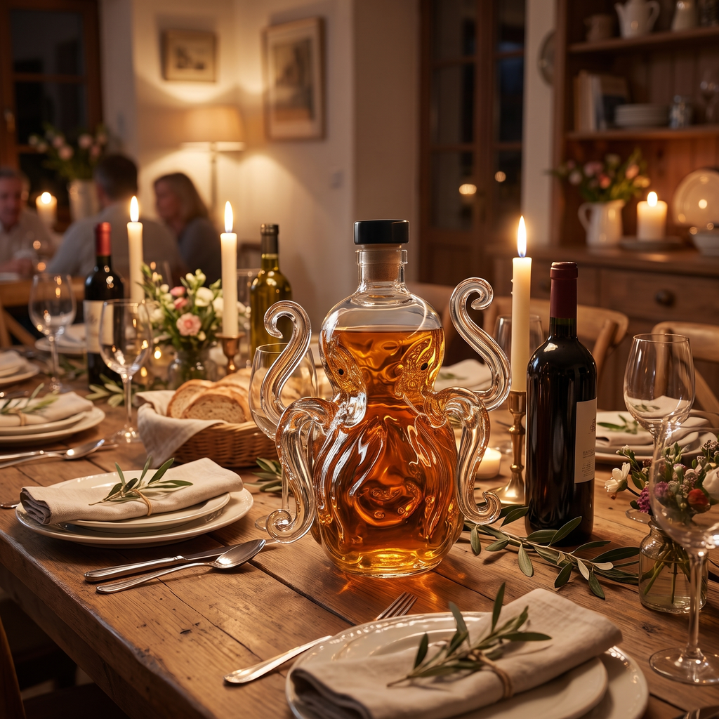 Handcrafted Nautical Crystal Wine Decanter – lifestyle 2