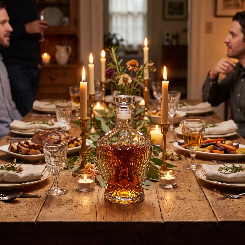 Eagle Sculpted Glass Whiskey Decanter – lifestyle 2