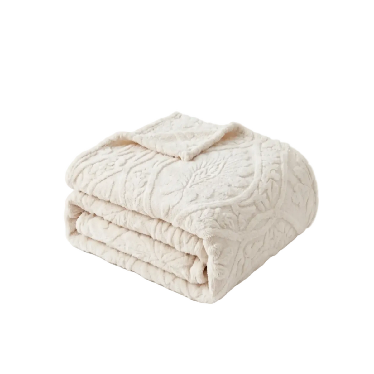 French-Weave Jacquard Fleece Blanket