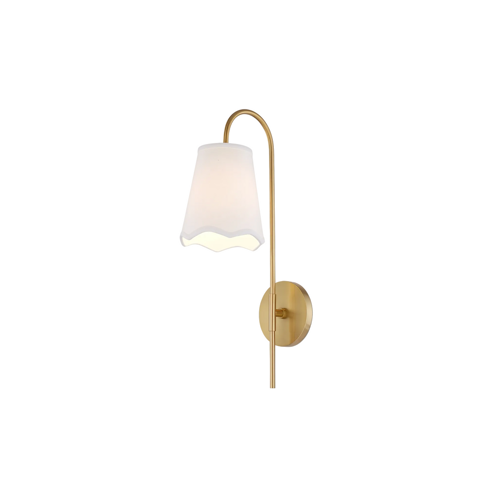 Curved Arm Tapered Shade Wall Light